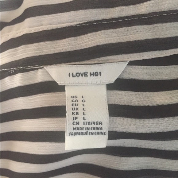 Stripped Button Up Blouse 👇CLOSE OUT👇 - Picture 7 of 7